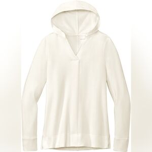 NWOT Port Authority Long Sleeve Hooded Top Cream Ladies Small